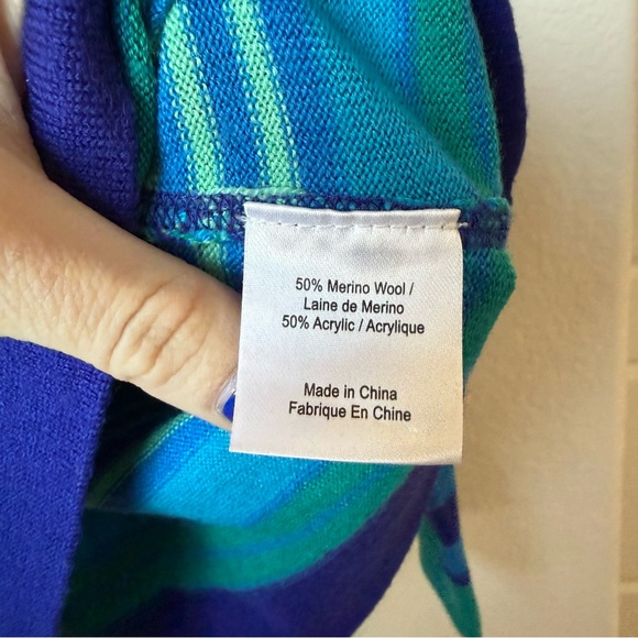 Obermeyer Striped Merino Wool Blend Sweater – Size Small - Picture 4 of 6